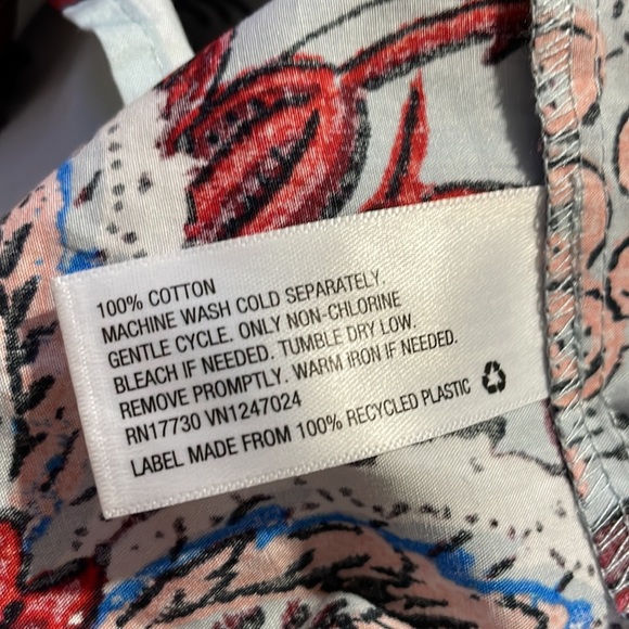 🎉HP🎉NWT Rhode Blue/Burgundy Leafy Floral Cutout Sleeveless Maxi Dress - Picture 9 of 9